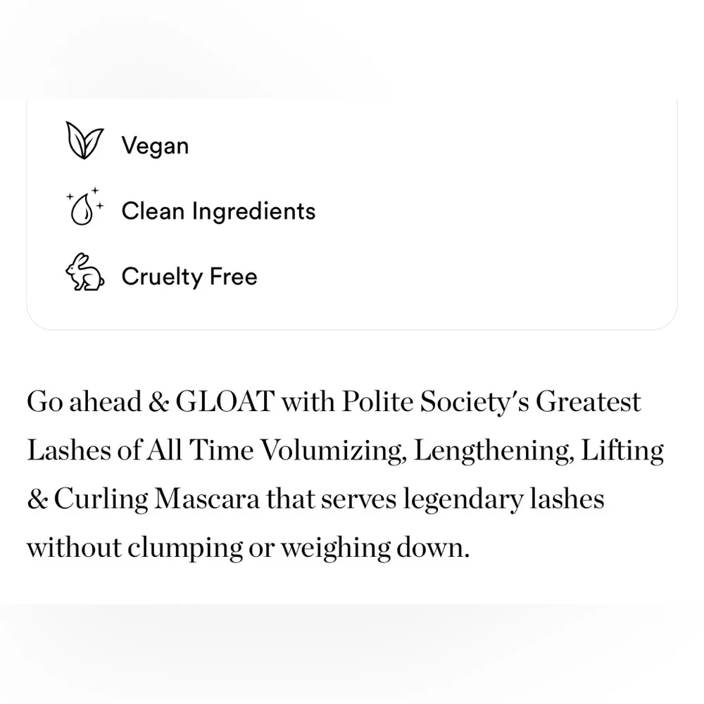 $7❤️‍🔥 Polite Society Greatest Lashes of All Time Mascara Travel Size 👁️ NEW